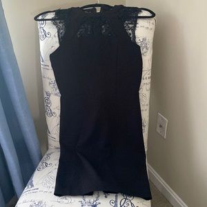 Express Black Evening Lace Dress